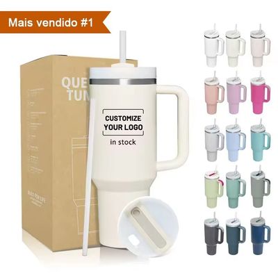 Επαγγελματικά δώρα 40oz Custom Stanley Ατσάλινο ταξιδιωτικό μπουκάλι Tumbler με λαβή σε οποιοδήποτε χρώμα