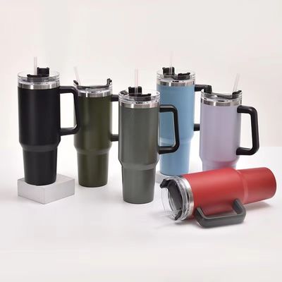 Κούπες ταξιδιού 40oz Διπλό τοίχωμα μονωμένο από ανοξείδωτο χάλυβα μπουκάλι για ζεστά κρύα ποτά