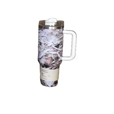 Βιώσιμη 40oz Leopard εκτύπωση Καμουφλάζ αχυρό Cup Tumbler για ζεστά και κρύα ποτά