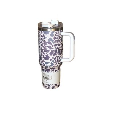 Βιώσιμη 40oz Leopard εκτύπωση Καμουφλάζ αχυρό Cup Tumbler για ζεστά και κρύα ποτά
