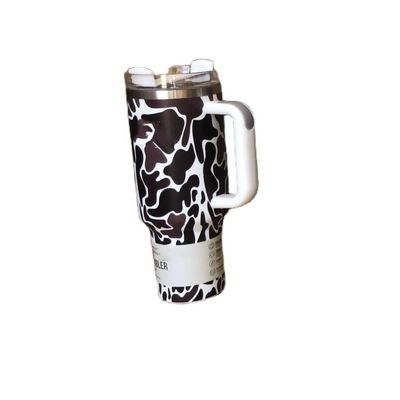 Βιώσιμη 40oz Leopard εκτύπωση Καμουφλάζ αχυρό Cup Tumbler για ζεστά και κρύα ποτά