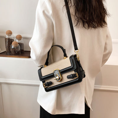 Καμερα Crossbody τσάντα χειρός από παλιά πλεκτά ύφασμα με μακρύ λουρί και κλείσιμο Zip στο Ins το καλοκαίρι