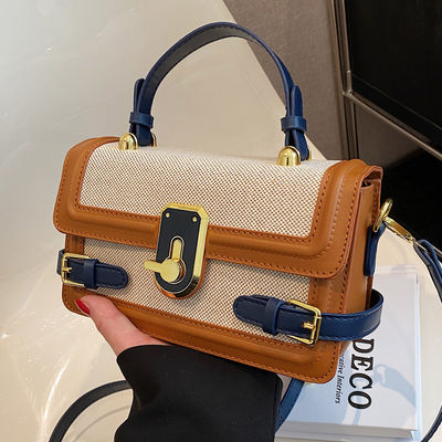 Καμερα Crossbody τσάντα χειρός από παλιά πλεκτά ύφασμα με μακρύ λουρί και κλείσιμο Zip στο Ins το καλοκαίρι