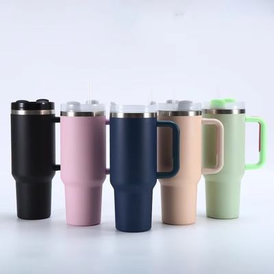 40oz Ατσάλινο Tumbler Απομονωμένη ταξιδιωτική κούπα για ζεστά και κρύα ποτά στην κίνηση