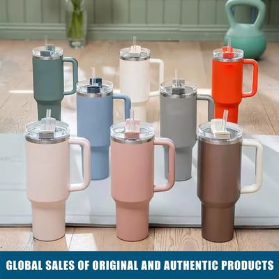 Θερμική μόνωση 40oz Κύπελλο νερού με λαβή για ενήλικες Εξωτερική περιοδεία Επενδυτικά δώρα