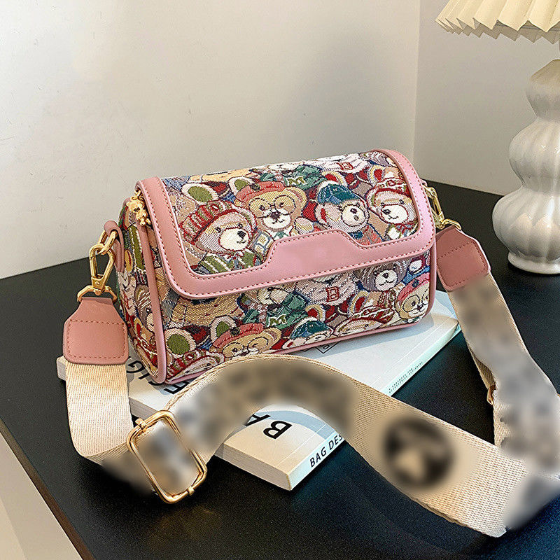 Πολυεστέρα Επιστρωμένη Crossbody τσάντα για γυναίκες Instagram-άξιος σχεδιασμός καρτούν αρκούδα